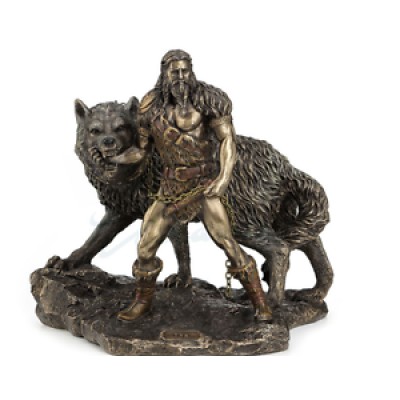 Norse God Tyr And The Binding Of Fenrir Statue Sculpture Figurine  6944197135098  192503840012